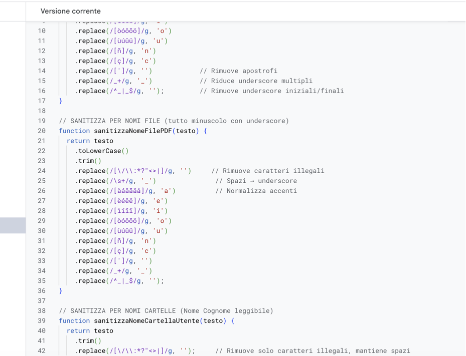 Code that normalises file and folder names before archiving